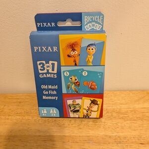 Pixar 3-in-1 Kids Card Games - Blue